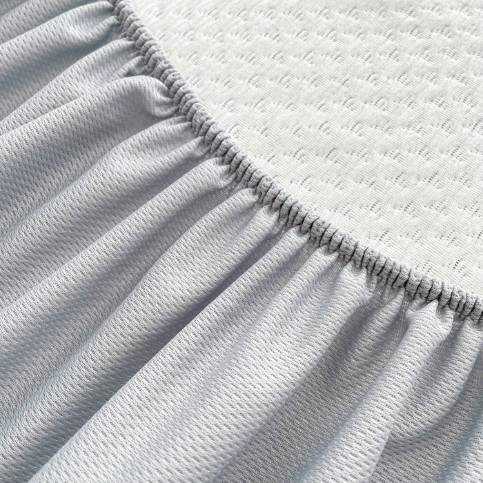 91家纺网 家纺一手货源 找家纺 恋佳居2025新款A类乙伦PE凉豆豆毛巾绣床笠冰丝席（床笠款） 比翼双飞—蓝