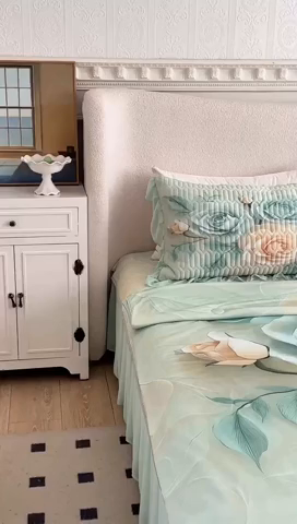 91家纺网 家纺一手货源 找家纺 （总）苹果星家纺 2025新款5D数码印花凉干丝床裙床盖凉席夏被四件套