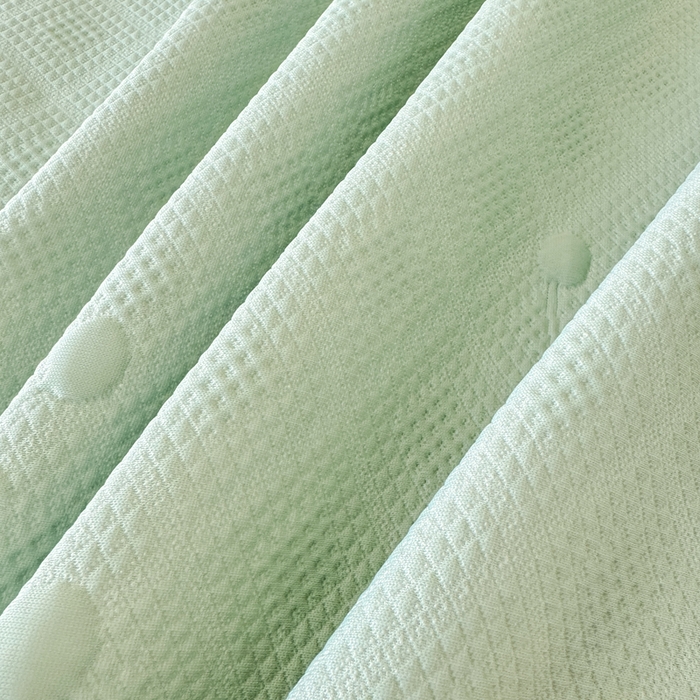 91家纺网 家纺一手货源 找家纺 恋佳居2025新款A类乙伦PE凉豆豆毛巾绣仙女风冰丝席 樱桃—豆绿