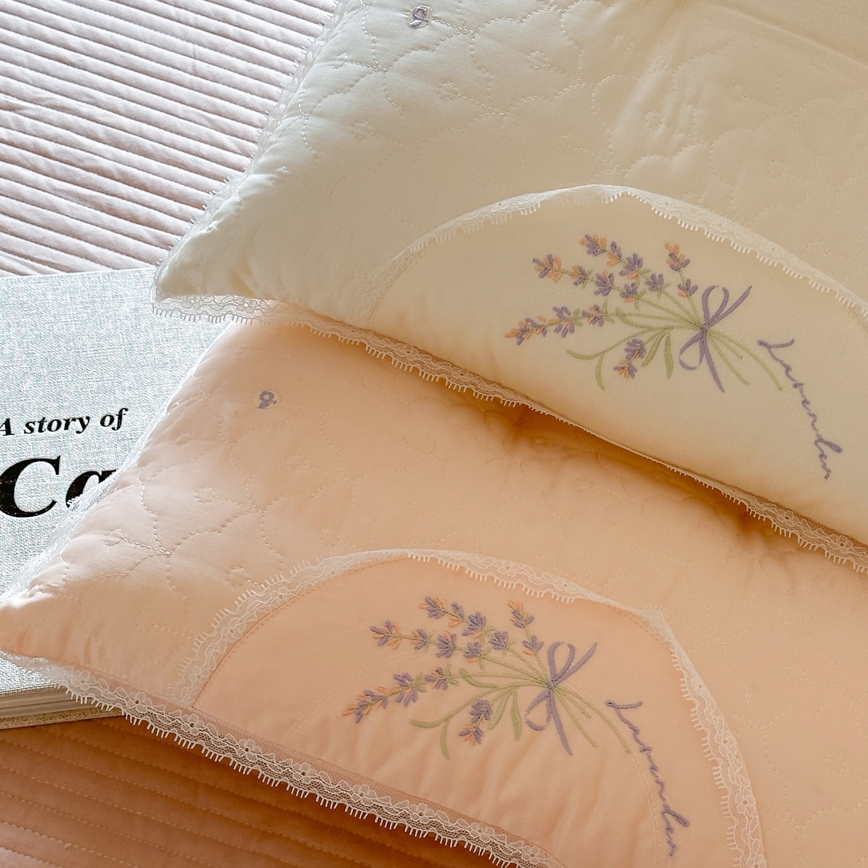 91家纺网 家纺一手货源 找家纺 伟邦枕芯 2025新款韩式薰衣草护颈枕枕头枕芯 组合图仅做展示 48x74cm/只