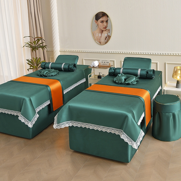 91家纺网 家纺一手货源 找家纺 （总）莉人坊 2025新款高精密贵妃缎花边美床罩