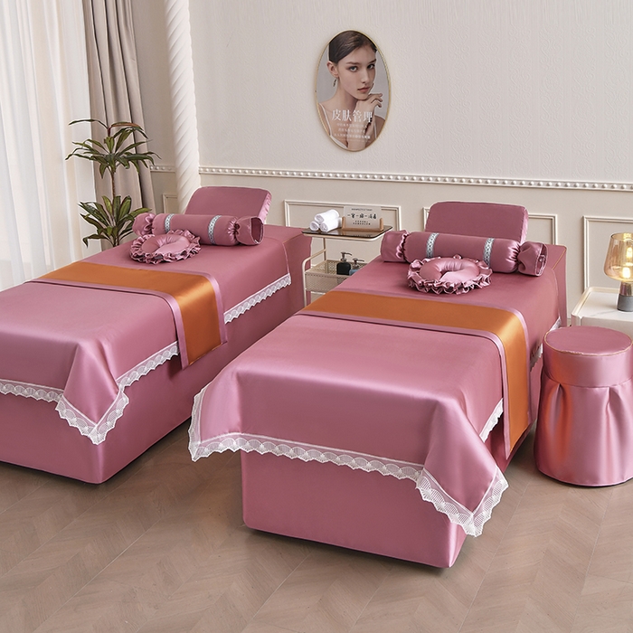 91家纺网 家纺一手货源 找家纺 （总）莉人坊 2025新款高精密贵妃缎花边美床罩