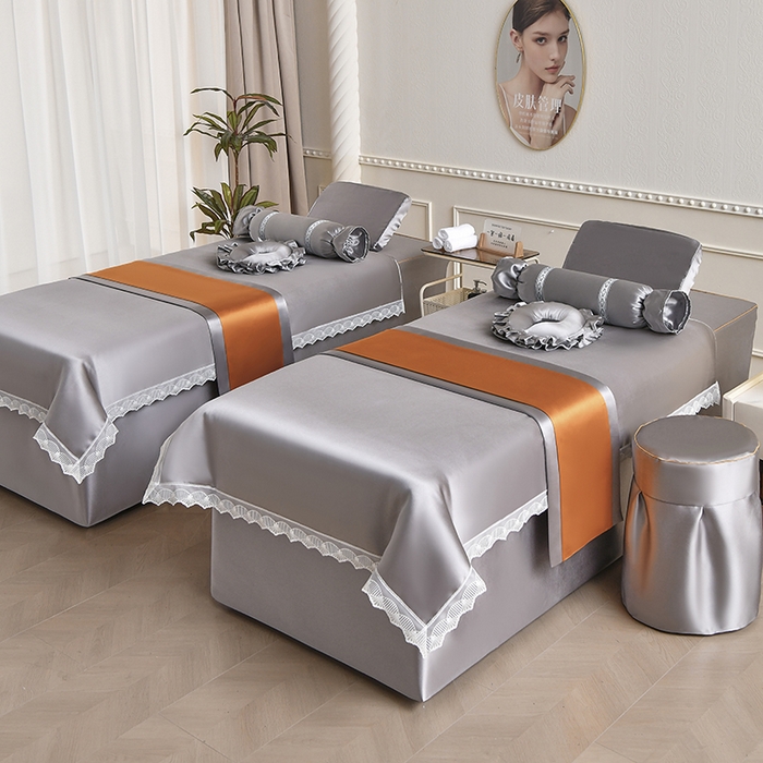 91家纺网 家纺一手货源 找家纺 （总）莉人坊 2025新款高精密贵妃缎花边美床罩