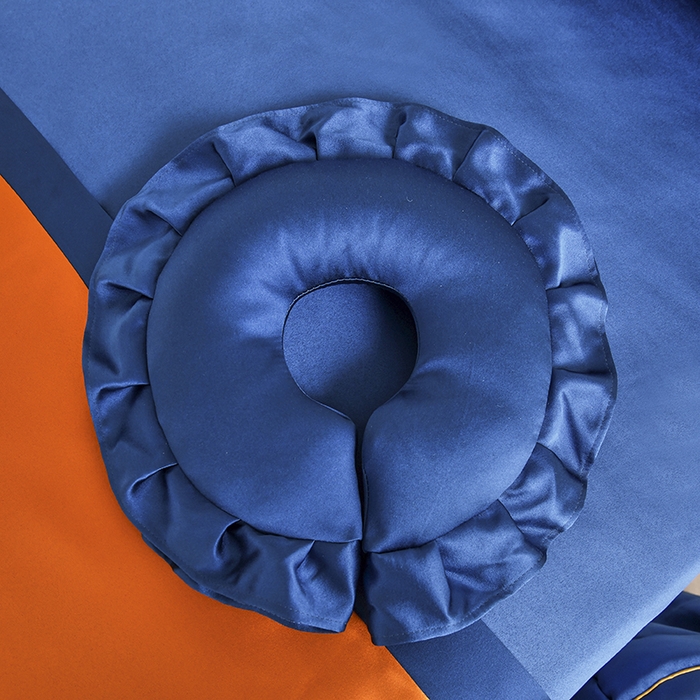 91家纺网 家纺一手货源 找家纺 莉人坊 2025新款高精密贵妃缎花边美床罩 贵妃缎花边宝蓝