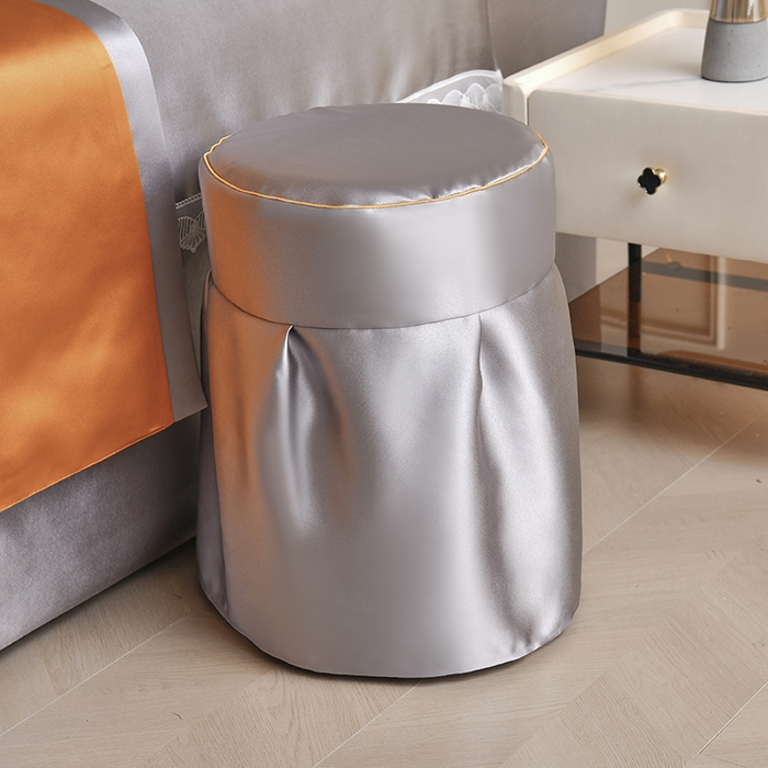 91家纺网 家纺一手货源 找家纺 莉人坊 2025新款高精密贵妃缎花边美床罩 贵妃缎花边灰色