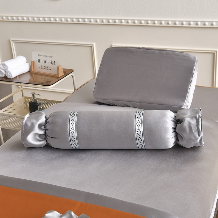 91家纺网 家纺一手货源 找家纺 莉人坊 2025新款高精密贵妃缎花边美床罩 贵妃缎花边灰色