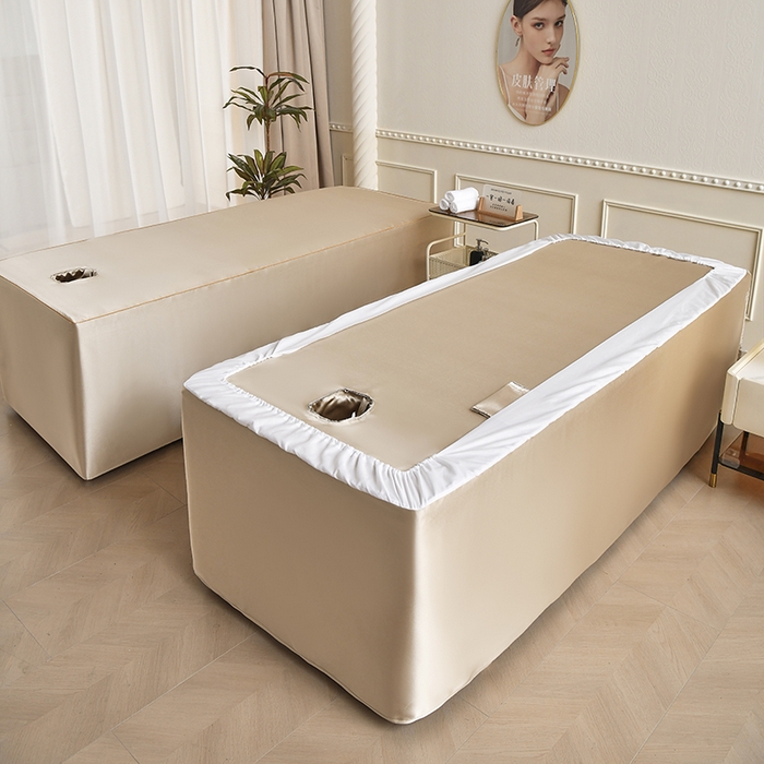 91家纺网 家纺一手货源 找家纺 莉人坊 2025新款高精密贵妃缎花边美床罩 贵妃缎花边米黄