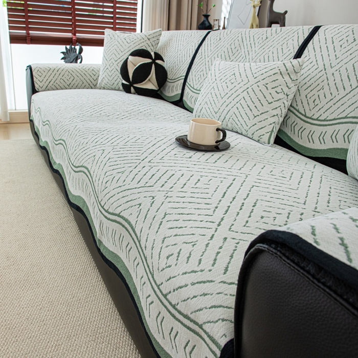 91家纺网 家纺一手货源 找家纺 沐沐家纺 2026新款曼香沙发垫 绿色