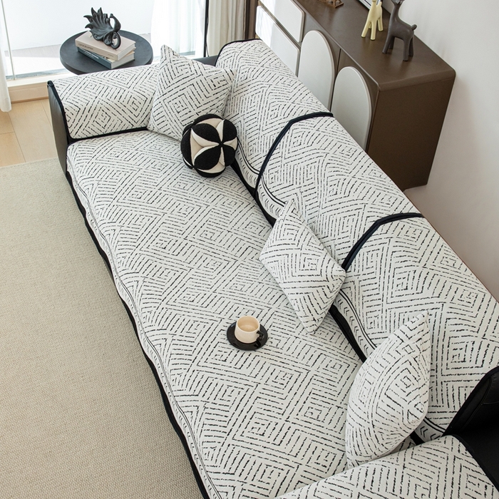 91家纺网 家纺一手货源 找家纺 沐沐家纺 2026新款曼香沙发垫 黑色