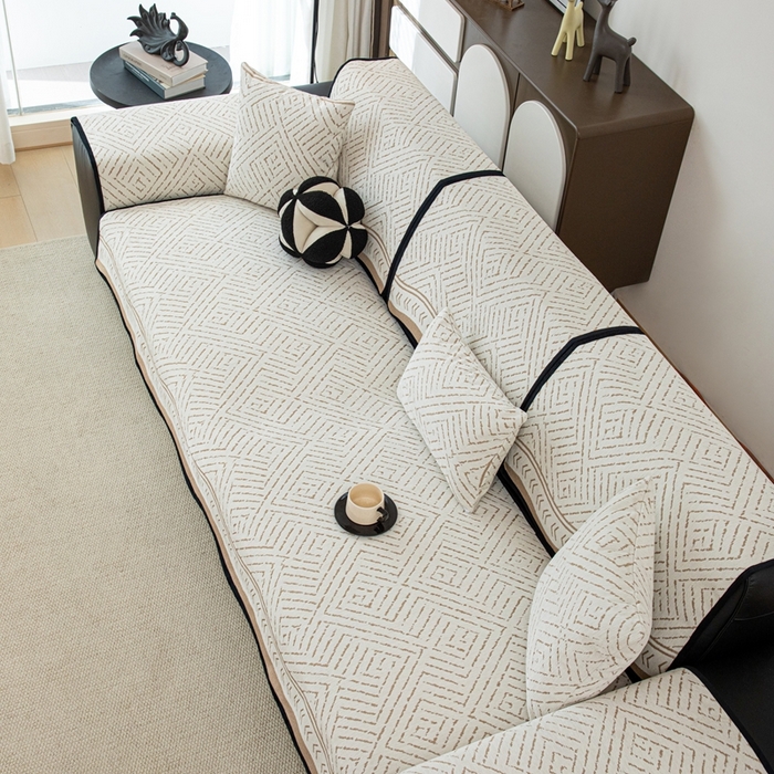 91家纺网 家纺一手货源 找家纺 沐沐家纺 2026新款曼香沙发垫 咖啡