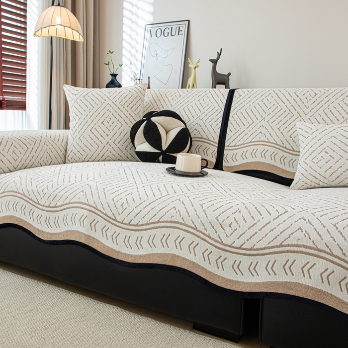 91家纺网 家纺一手货源 找家纺 沐沐家纺 2026新款曼香沙发垫 咖啡