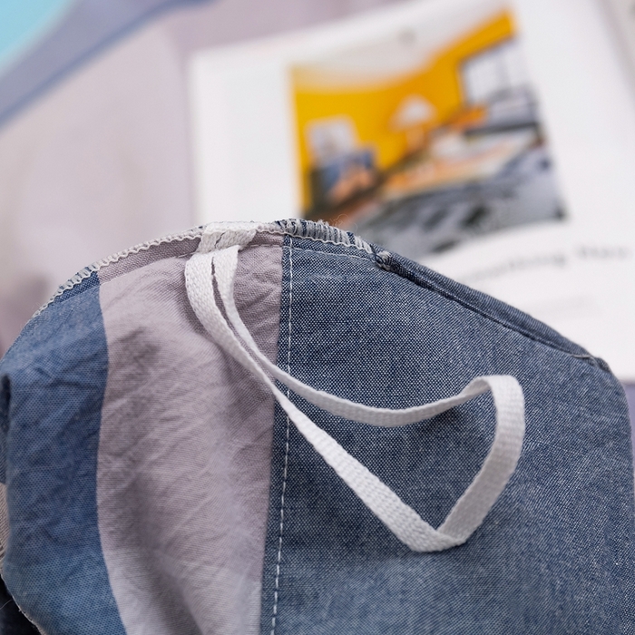 91家纺网 家纺一手货源 找家纺 琉宿家纺 2025新款纽扣款水洗棉四件套 玛格蓝