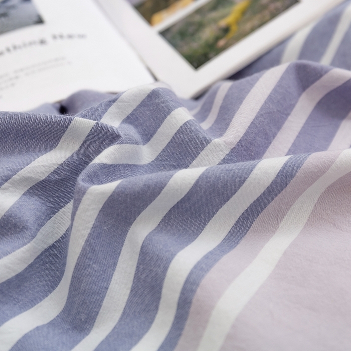 91家纺网 家纺一手货源 找家纺 琉宿家纺 2025新款纽扣款水洗棉四件套 玛格蓝