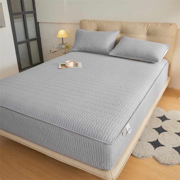 91家纺网 家纺一手货源 找家纺 （总）伊人坊 2025新款水洗棉六面全包床笠床垫保护套