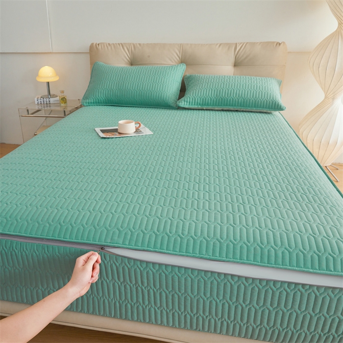 91家纺网 家纺一手货源 找家纺 （总）伊人坊 2025新款水洗棉六面全包床笠床垫保护套