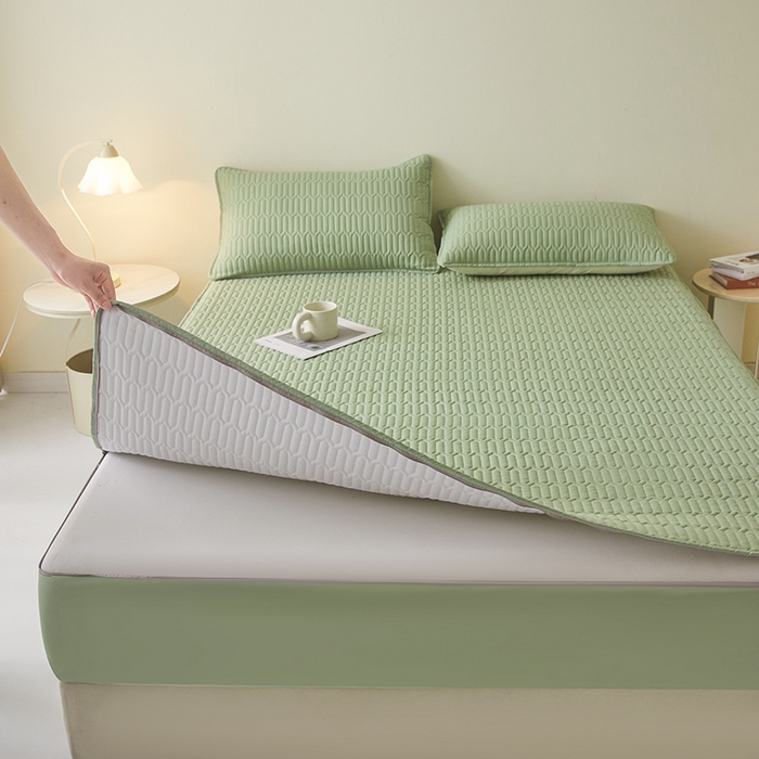 91家纺网 家纺一手货源 找家纺 （总）伊人坊 2025新款水洗棉六面全包床笠床垫保护套