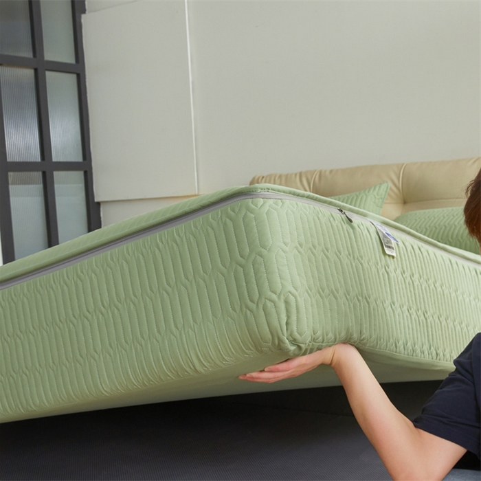 91家纺网 家纺一手货源 找家纺 伊人坊 2025新款水洗棉六面全包床笠床垫保护套 升级款-抹茶绿