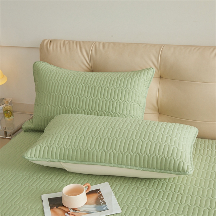 91家纺网 家纺一手货源 找家纺 伊人坊 2025新款水洗棉六面全包床笠床垫保护套 升级款-抹茶绿