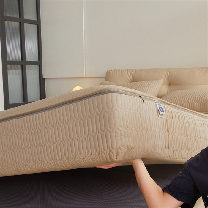 91家纺网 家纺一手货源 找家纺 伊人坊 2025新款水洗棉六面全包床笠床垫保护套 升级款-浅驼色