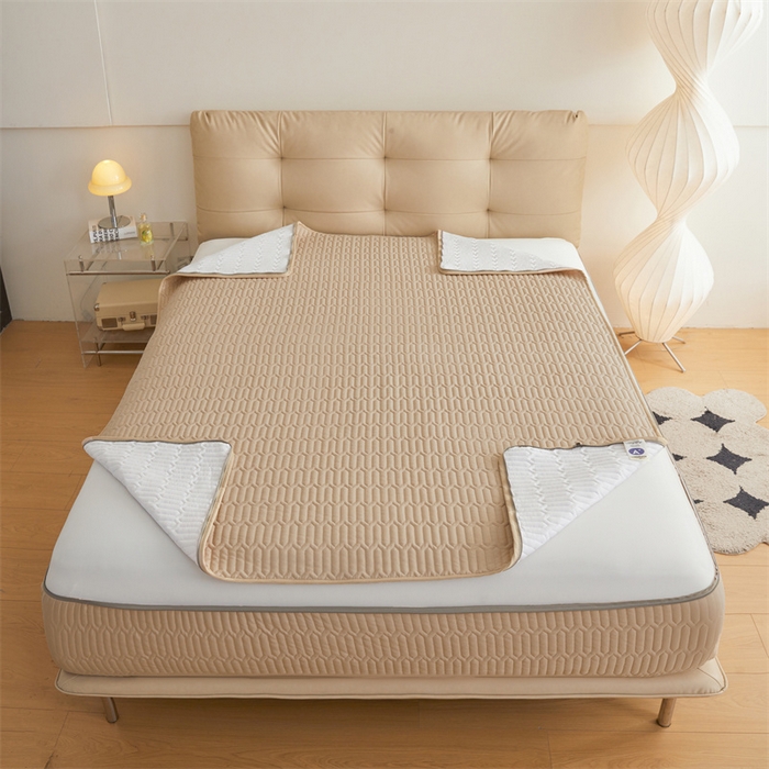 91家纺网 家纺一手货源 找家纺 伊人坊 2025新款水洗棉六面全包床笠床垫保护套 升级款-浅驼色