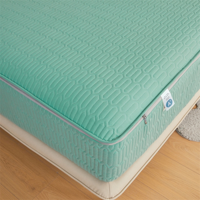 91家纺网 家纺一手货源 找家纺 伊人坊 2025新款水洗棉六面全包床笠床垫保护套 升级款-清水绿