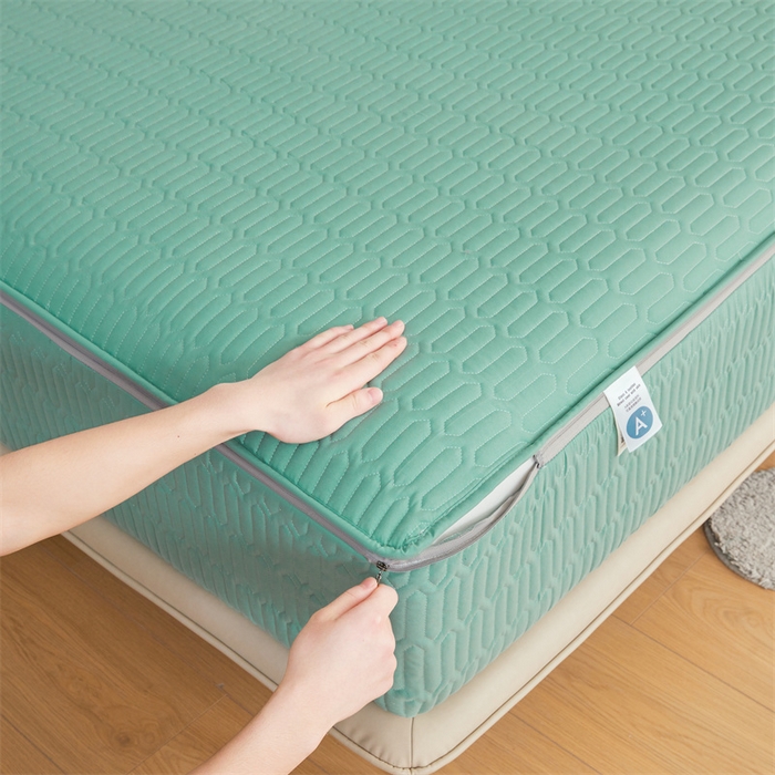 91家纺网 家纺一手货源 找家纺 伊人坊 2025新款水洗棉六面全包床笠床垫保护套 升级款-清水绿