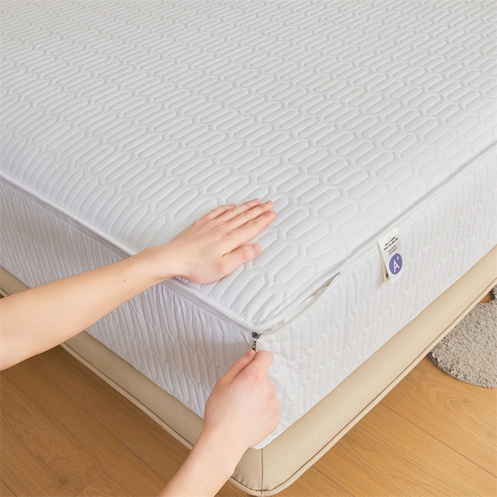 91家纺网 家纺一手货源 找家纺 伊人坊 2025新款水洗棉六面全包床笠床垫保护套 升级款-珍珠白