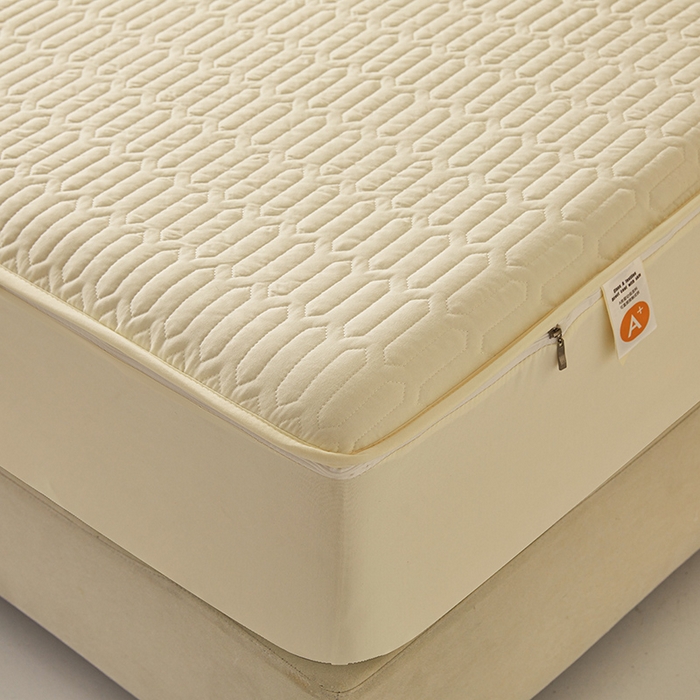 91家纺网 家纺一手货源 找家纺 伊人坊 2025新款水洗棉六面全包床笠床垫保护套 普通款-米色