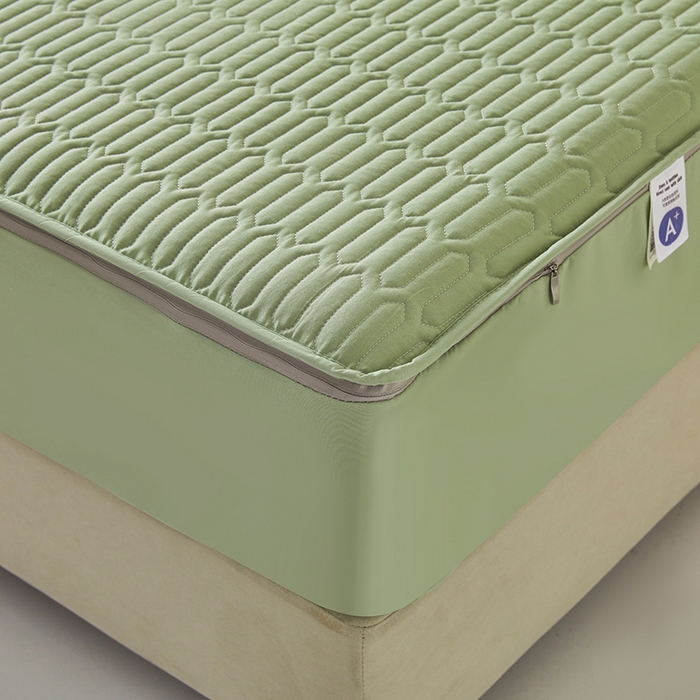 91家纺网 家纺一手货源 找家纺 伊人坊 2025新款水洗棉六面全包床笠床垫保护套 普通款-抹茶绿