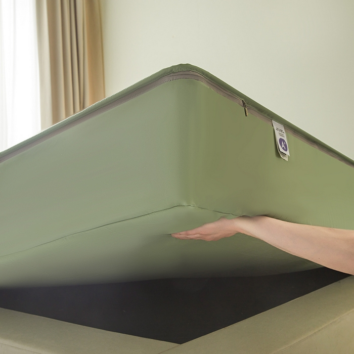 91家纺网 家纺一手货源 找家纺 伊人坊 2025新款水洗棉六面全包床笠床垫保护套 普通款-抹茶绿