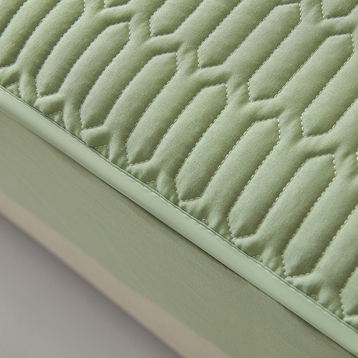 91家纺网 家纺一手货源 找家纺 伊人坊 2025新款水洗棉六面全包床笠床垫保护套 普通款-抹茶绿