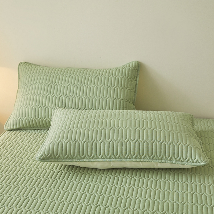 91家纺网 家纺一手货源 找家纺 伊人坊 2025新款水洗棉六面全包床笠床垫保护套 普通款-抹茶绿