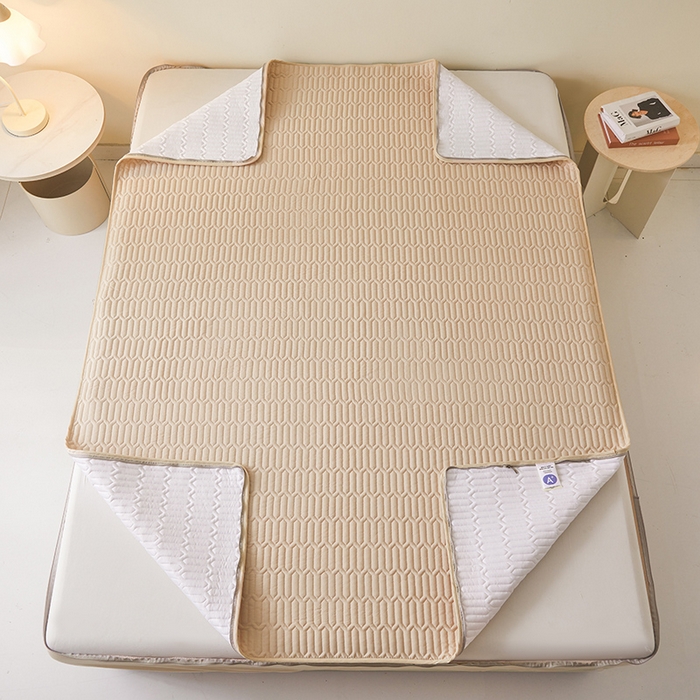 91家纺网 家纺一手货源 找家纺 伊人坊 2025新款水洗棉六面全包床笠床垫保护套 普通款-浅驼色