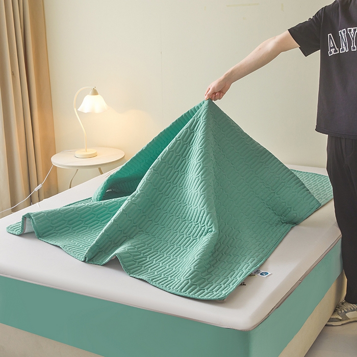 91家纺网 家纺一手货源 找家纺 伊人坊 2025新款水洗棉六面全包床笠床垫保护套 普通款-清水绿