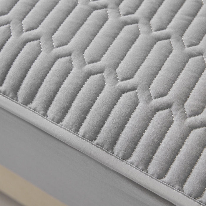 91家纺网 家纺一手货源 找家纺 伊人坊 2025新款水洗棉六面全包床笠床垫保护套 普通款-素雅灰