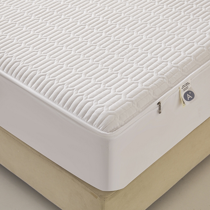 91家纺网 家纺一手货源 找家纺 伊人坊 2025新款水洗棉六面全包床笠床垫保护套 普通款-珍珠白