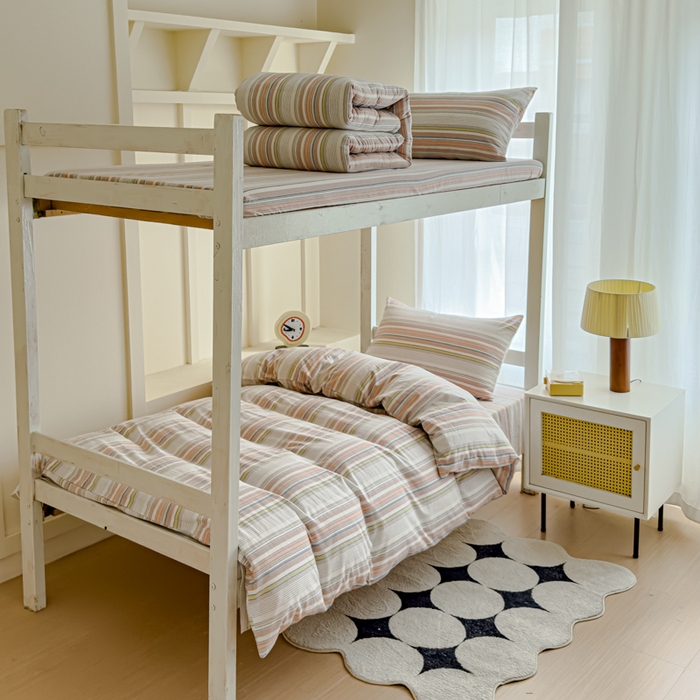 91家纺网 家纺一手货源 找家纺 （总）久典家居 2025A类全棉色织水洗棉学生款三件套