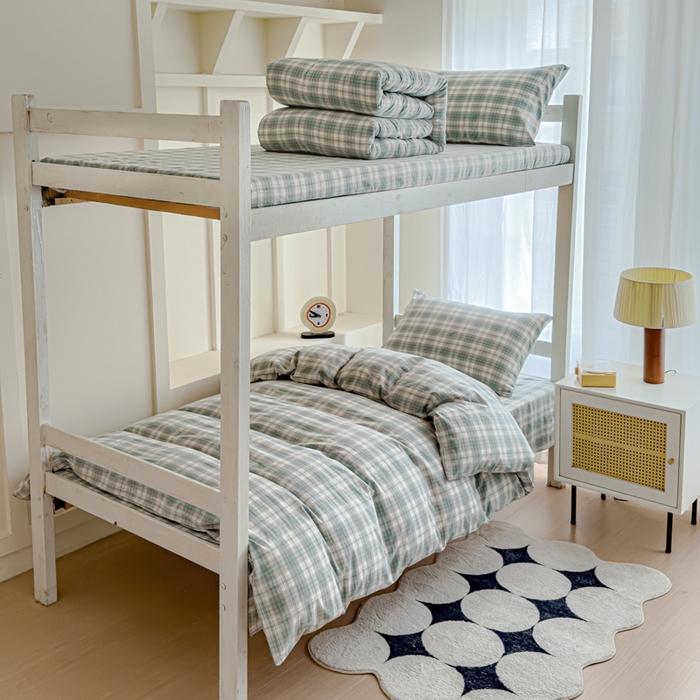 91家纺网 家纺一手货源 找家纺 （总）久典家居 2025A类全棉色织水洗棉学生款三件套