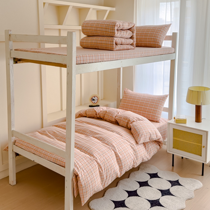 91家纺网 家纺一手货源 找家纺 （总）久典家居 2025A类全棉色织水洗棉学生款三件套