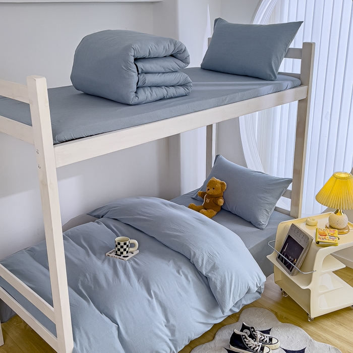 91家纺网 家纺一手货源 找家纺 （总）久典家居 2025A类全棉色织水洗棉学生款三件套