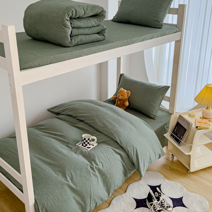 91家纺网 家纺一手货源 找家纺 （总）久典家居 2025A类全棉色织水洗棉学生款三件套