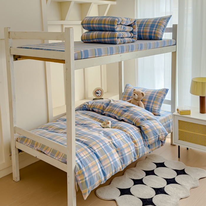 91家纺网 家纺一手货源 找家纺 （总）久典家居 2025A类全棉色织水洗棉学生款三件套