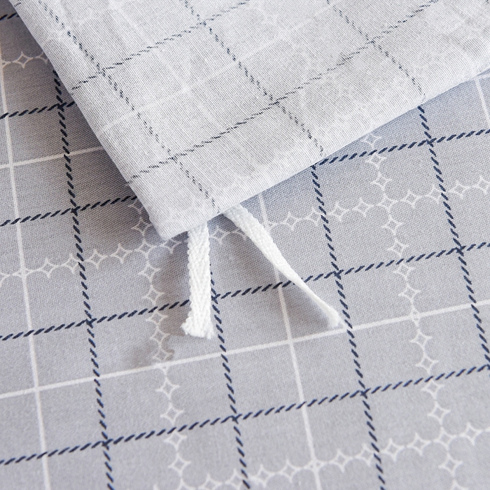 91家纺网 家纺一手货源 找家纺 鑫宇2025新款13372全棉学生宿舍上下铺三件套床单款床笠款可定制 邦尼熊-灰