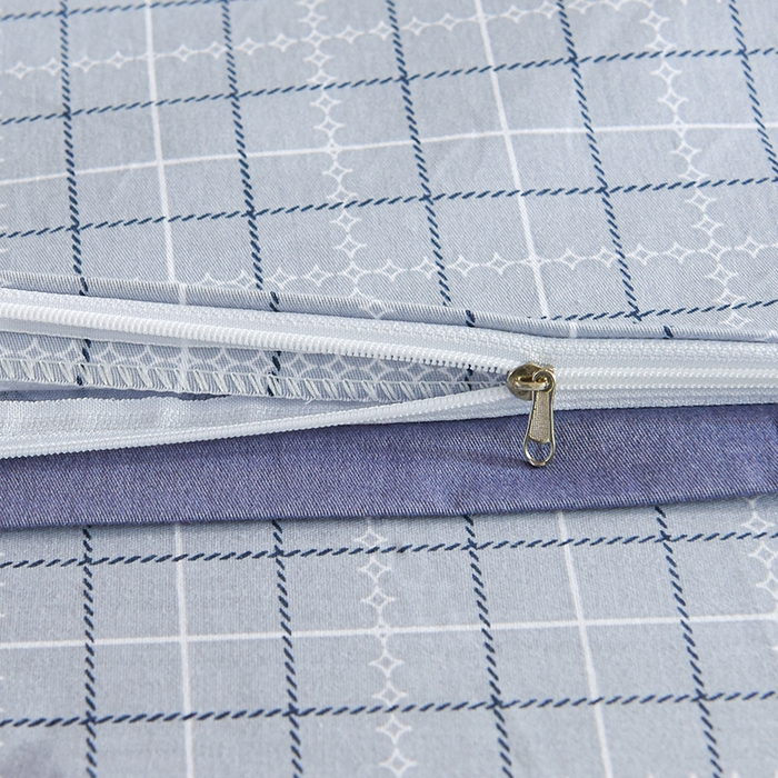 91家纺网 家纺一手货源 找家纺 鑫宇2025新款13372全棉学生宿舍上下铺三件套床单款床笠款可定制 邦尼熊-蓝