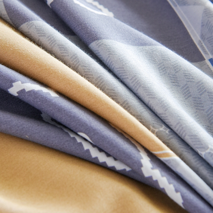 91家纺网 家纺一手货源 找家纺 鑫宇2025新款13372全棉学生宿舍上下铺三件套床单款床笠款可定制 邦尼熊-蓝