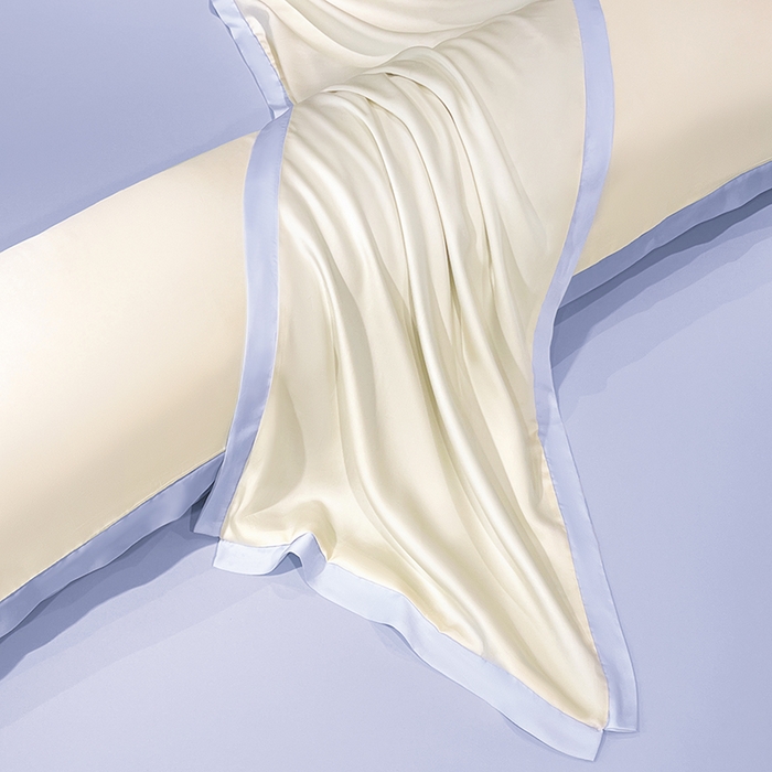 91家纺网 家纺一手货源 找家纺 （总）梦舒羽 2025新款水洗真丝宽边双人枕套