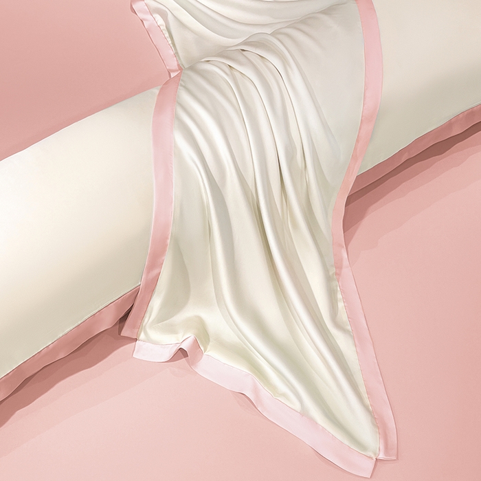 （总）梦舒羽 2025新款水洗真丝宽边双人枕套