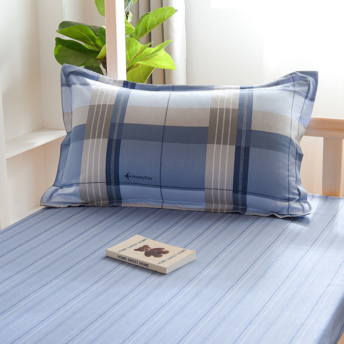 91家纺网 家纺一手货源 找家纺 鑫宇2025新款13372全棉学生宿舍上下铺三件套床单款床笠款可定制 米拉之城-灰