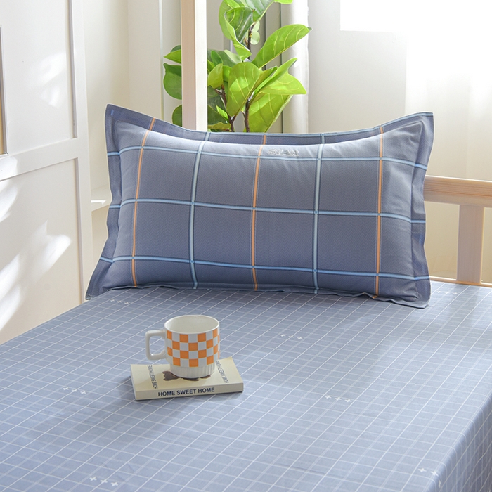 91家纺网 家纺一手货源 找家纺 鑫宇2025新款13372全棉学生宿舍上下铺三件套床单款床笠款可定制 新都时尚-灰