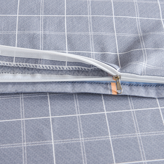 91家纺网 家纺一手货源 找家纺 鑫宇2025新款13372全棉学生宿舍上下铺三件套床单款床笠款可定制 新都时尚-灰